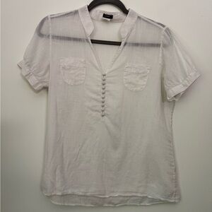 J.Crew White‎ Collared Blouse